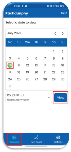 Calendar View