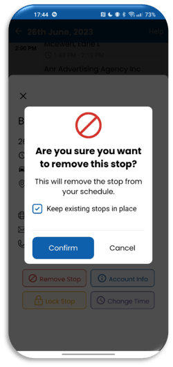 Remove a Stop